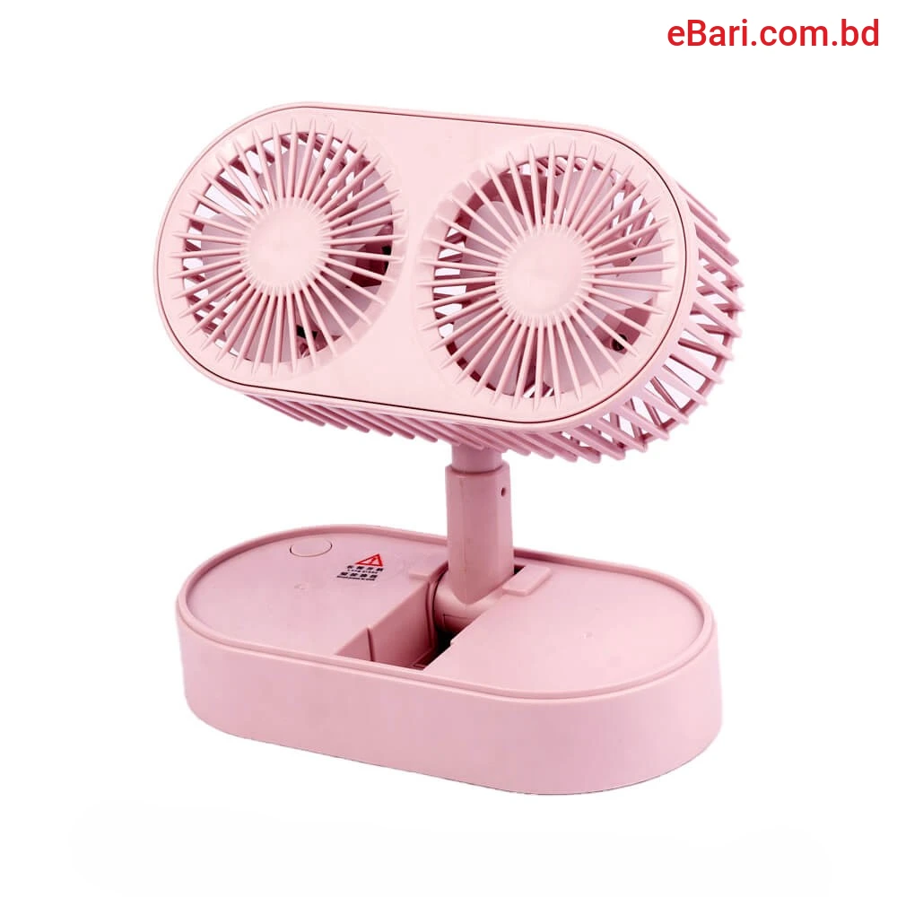 Double Motor Folding Table Top Fan
