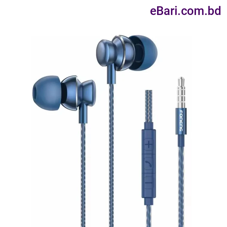 FONENG T67 In-Ear Metal Wired 3.5mm Earphone with Mic