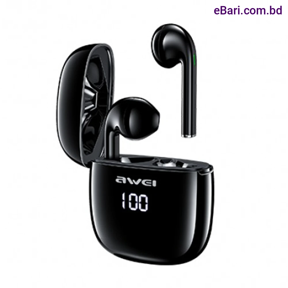 AWEI T28P TWS Bluetooth LED Display Earphones