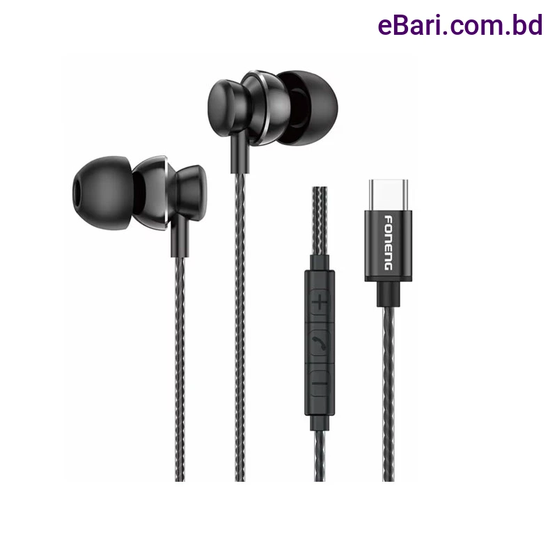 Foneng T67 Type-C In-Ear Heavy Bass Wired Earphone