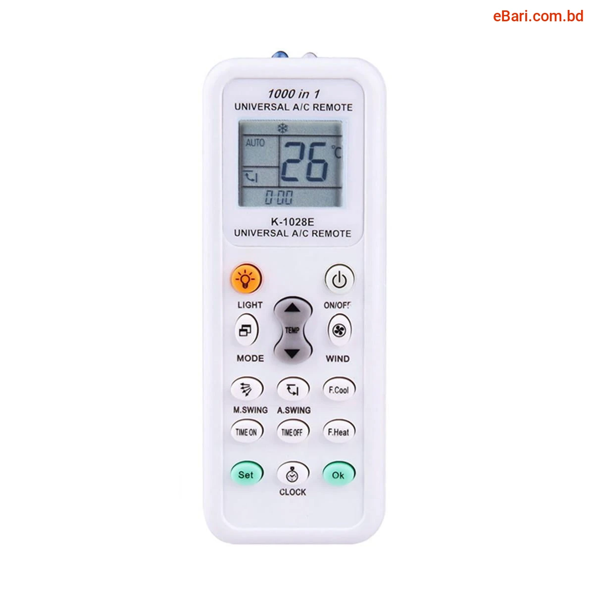 Universal AC Remote - Digital LED 1000-in-1