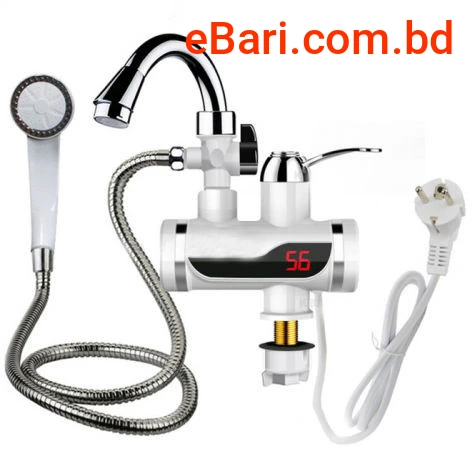 Electric Digital Display Instant Hot Water Tap with Hand Shower