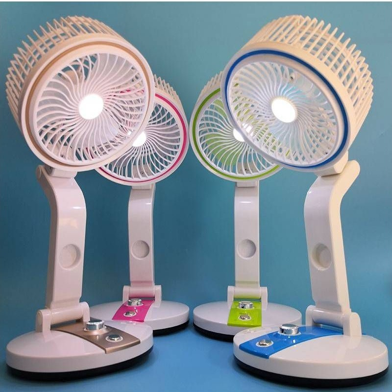 Rechargeable Folding Fan With LED Light, LR Fan