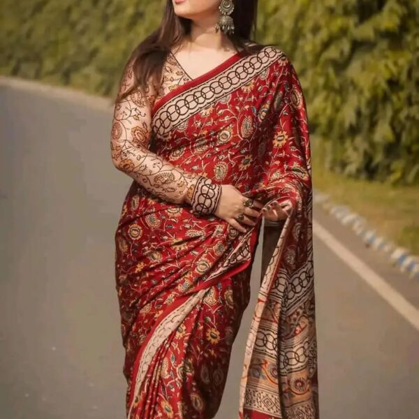 Saree চান্দেরি সিল্ক শাড়ি